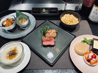 【鉄板焼　契　日本橋浜町】【季節の鉄板焼きSPコース～涼夏～】ご予約受付中!!事前ご予約でスパークリングワイン1杯サービス!!