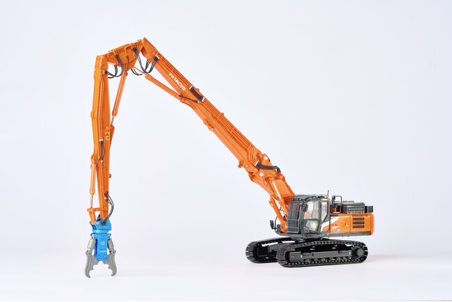 日立建機日本、数量限定「ZX350LCK-7 マルチブーム仕様機」ミニチュアモデルを発売