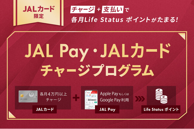 JALカード限定!JAL PayチャージでLife Status ポイント(LSP)がたまる新プログラムを開始