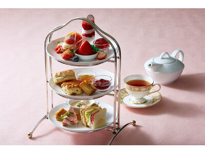 【水戸プラザホテル】摘みたての苺がテーマ！キュートな世界観のストロベリーアフタヌーンティーセットが登場