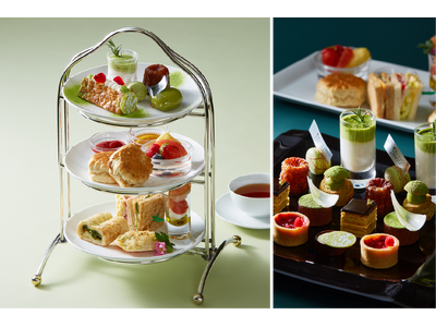 【水戸プラザホテル】新緑を味わう贅沢。抹茶やピスタチオなど、グリーンカラーに染まる爽やかなアフタヌーンティーが登場！