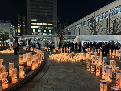 【福島県郡山市】震災から節目の１５年。３月１１日に郡山駅前を照らす復興の灯火［福島県郡山市役所］