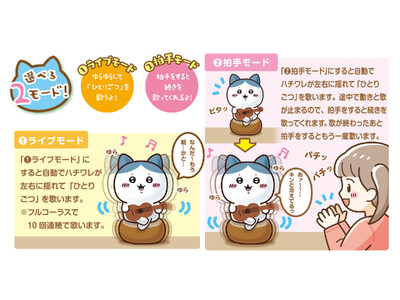人気の「ちいかわ」から新玩具！『ひとりごつ』を歌うハチワレの動くぬいぐるみが登場。