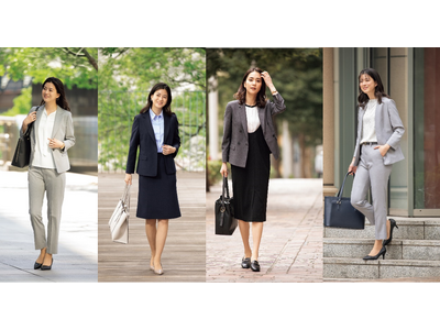 夏もジャケットを着用する働く女性に！「MeWORK」から夏のセットアップ新色発売！～夏のビジネススタイルを楽しめる着まわし力の高い1着～