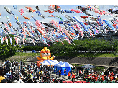 高槻の春の風物詩　大空を優雅に泳ぐ1000匹のこいのぼり