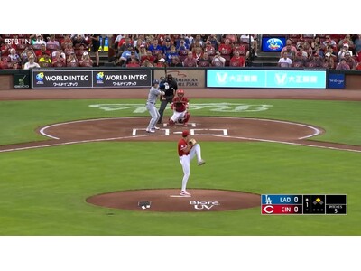 ワールドインテック　ロサンゼルス・ドジャースのアウェイゲームでの看板広告を掲出