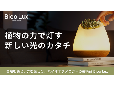 【日本初上陸】植物に触れると光が灯る、まったく新しい照明「Bioo Lux-バイオラックス-」が応援購入サービスMakuakeにて先行予約販売開始！