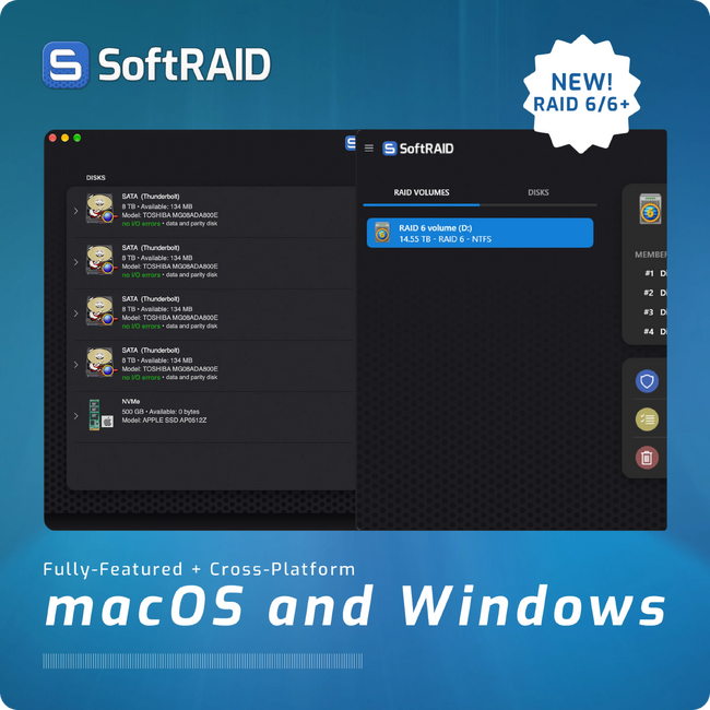 �yOther World Computing�zOWC SoftRAID 9�𔭕\ �[ RAID 6 ���ځifor Mac and Windows�j