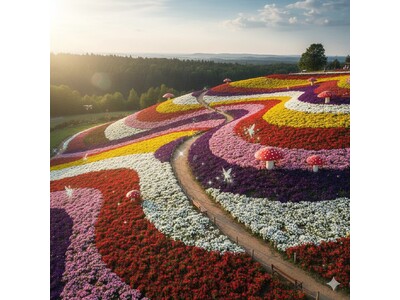 ネモフィラから「色彩の競演」へ。