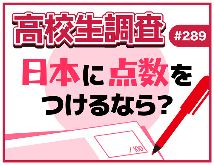 高校生が今の日本に100点満点で点数をつけるなら？ 【高校生調査】
