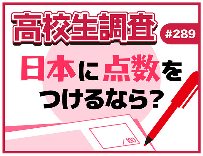 高校生が今の日本に100点満点で点数をつけるなら? 【高校生調査】