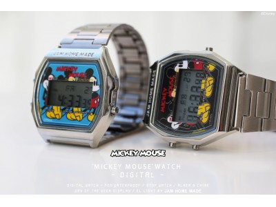 JAM HOME MADE/ミッキーマウスのオリジナルデザインデジタル腕時計が