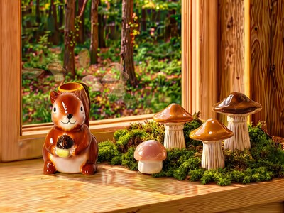【フライングタイガー】秋の「ネイチャームード」を先取り！お部屋と食卓を彩る『リスとキノコの小さな森』シリーズ新登場