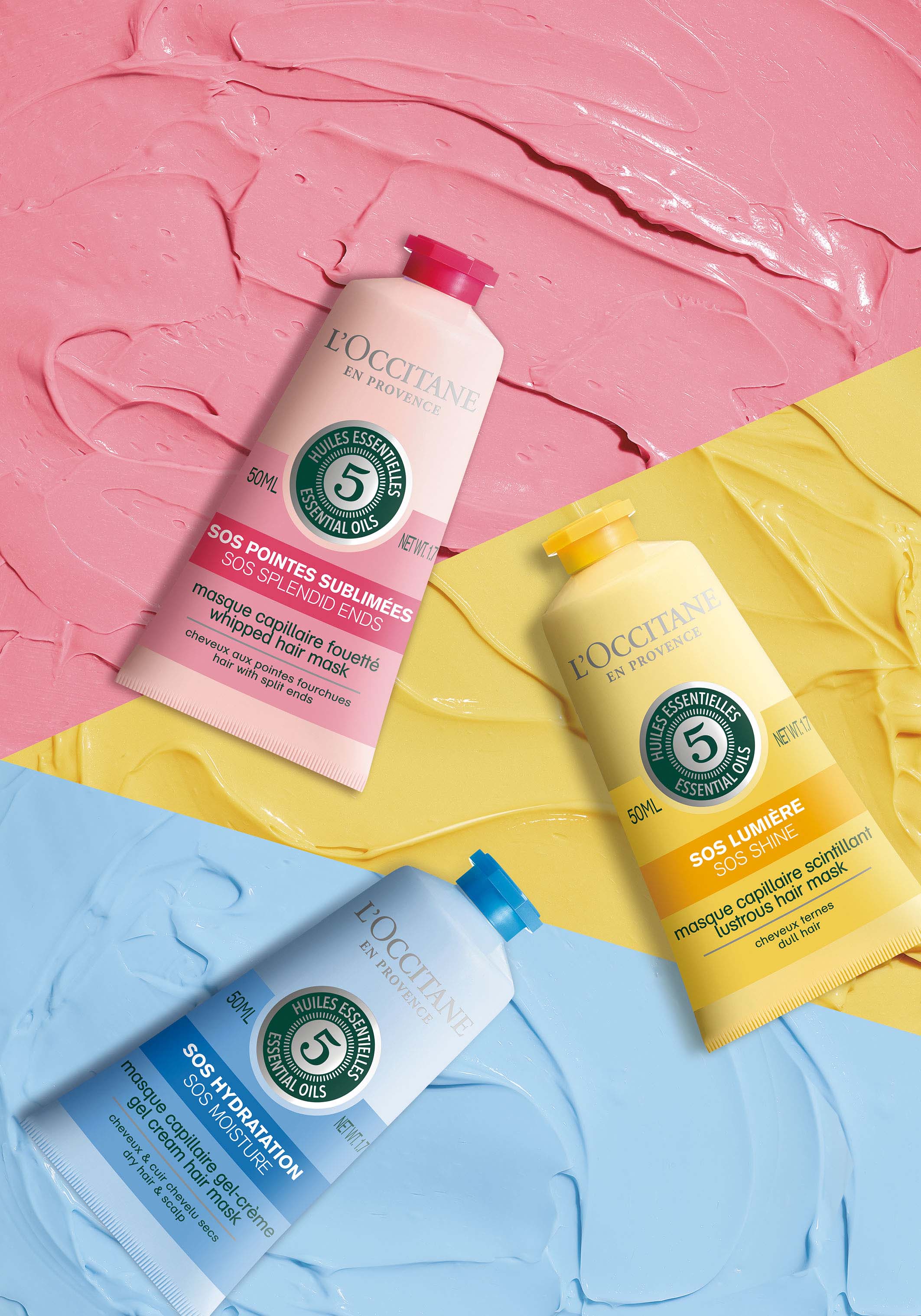 髪の悩みや気分に合わせてチョイスできるカラフルヘアパック「ファイブハーブス ヘアマスク」シリーズ2020年4月1日（水）限定発売