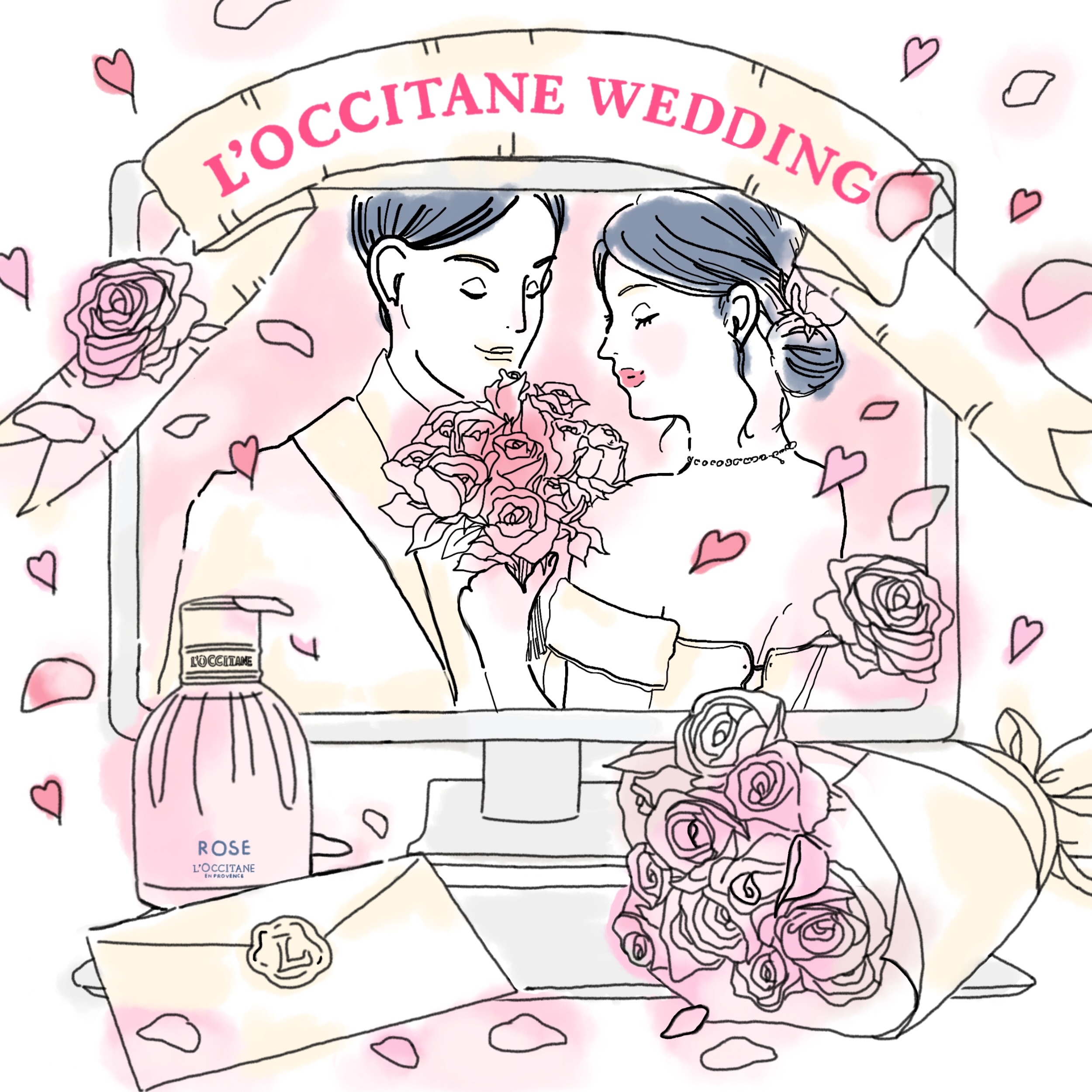 ジューンブライドから始めよう！どんなときもみんなで共有する幸せな結婚式に。ロクシタンがオンライン結婚式を応援します！