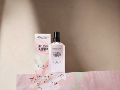 【ロクシタン】ピュアなホワイトティーが、この春、桜と出会う。春を告げる新フレグランス限定登場。2026年１月28日（水）限定発売