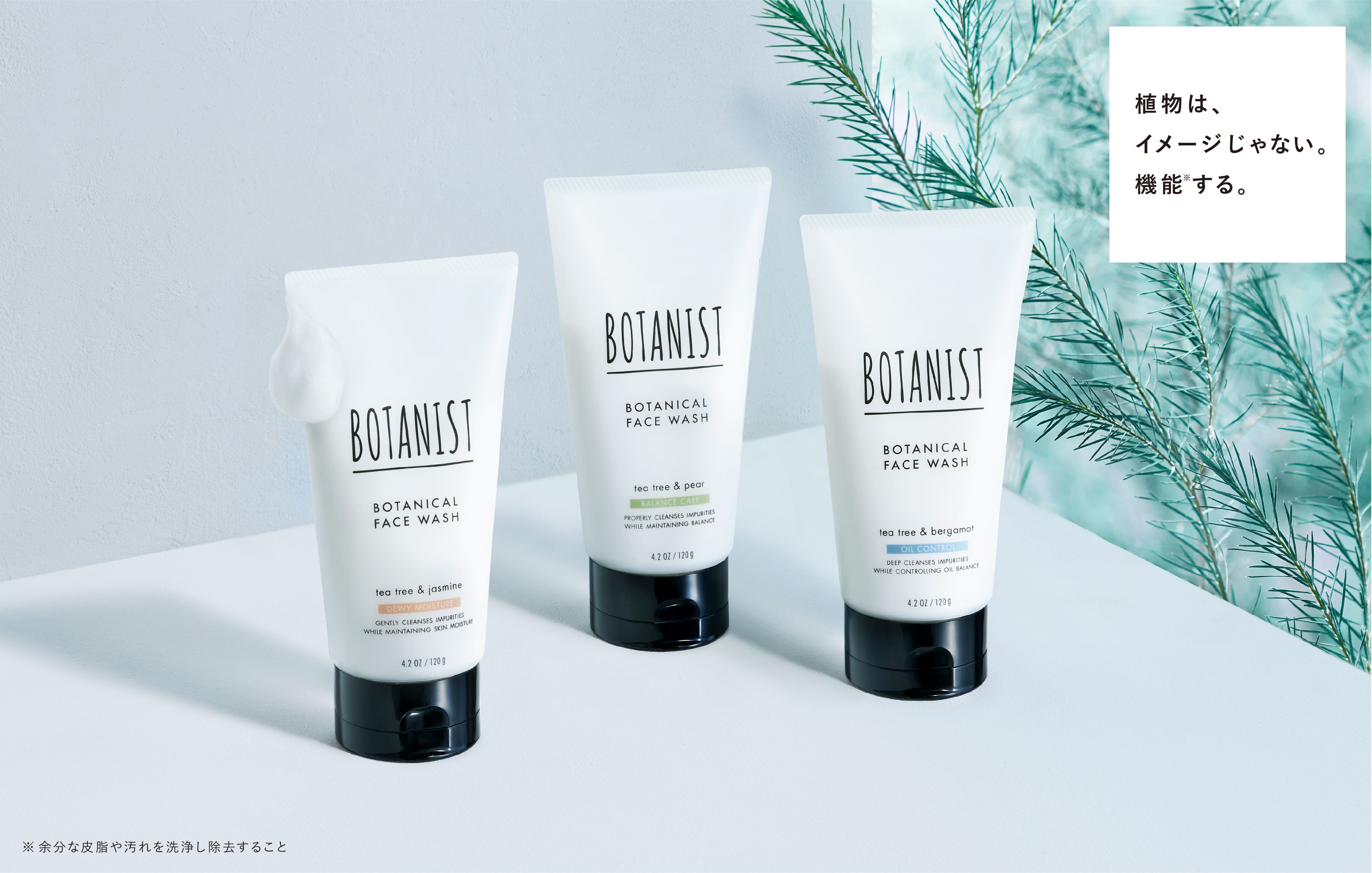 ティーツリー*配合、毛穴から始まる肌トラブル**のもとを浄化***ケア「BOTANIST ボタニカルフェイスウォッシュシリーズ」が3月1日より発売