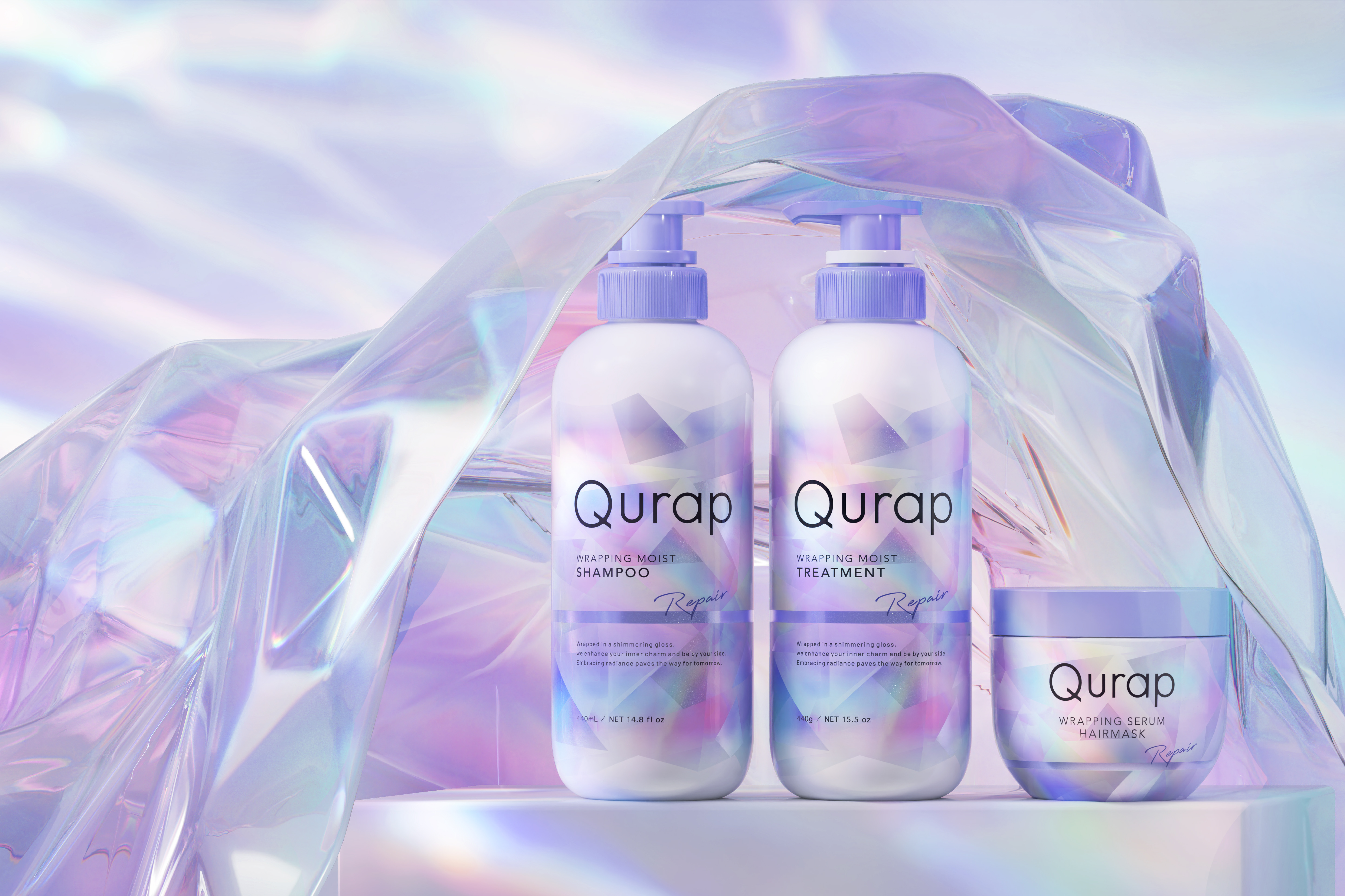 3種の*紫外線ダメージ**ケア成分***配合で“うるおい密封”ツヤ膜ラッピングシャンプー「Qurap」初の夏限定品がAmazonにて5/28から先行発売！夏のヘアカラーが映える、ぷるんツヤ髪へ