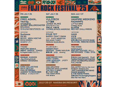 FUJI ROCK FESTIVAL'25｜1 WEEK TO GO！来場に向けた各種ご案内。当日券の発...