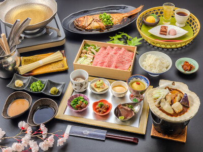 毎月恒例「一の湯の日」！4月は春夏の定番“米沢牛しゃぶしゃぶ”と桜サイダー付プランを7日間限定販売