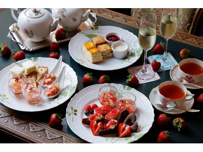 【ホテル長楽館】苺とショコラが織りなす「ストロベリーショコラアフタヌーンティー」を提供