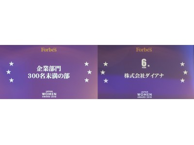 Forbes JAPAN WOMEN AWARD 2018『企業部門・300名未満の部』受賞！