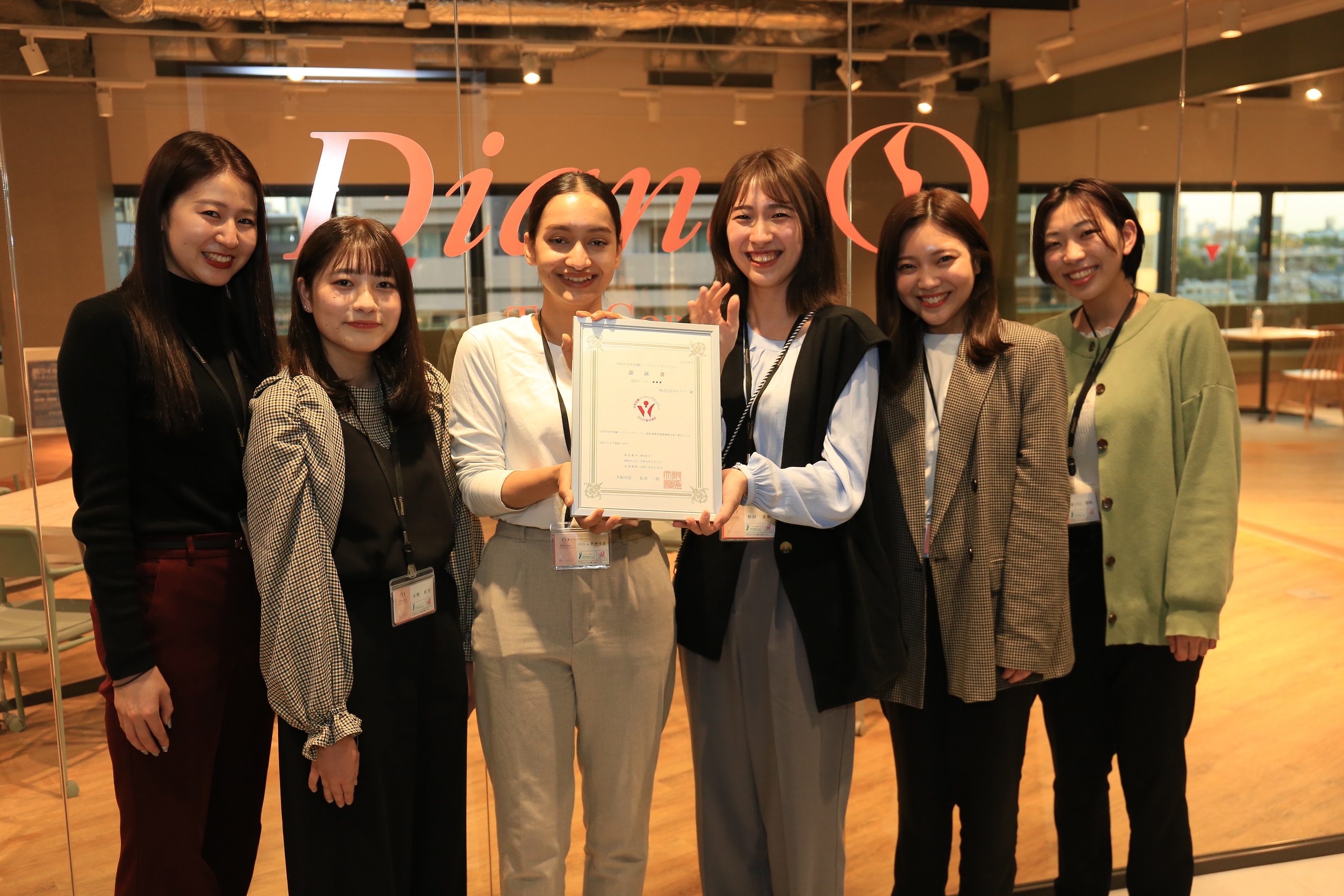 全国初！女性活躍推進企業として大阪市より三つ星認証！