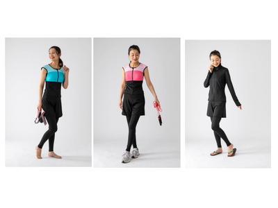 補整機能付 スイム＆フィットネスウエアが誕生！ヨガや軽いフィットネス、プールにアウトドアにと大活躍！