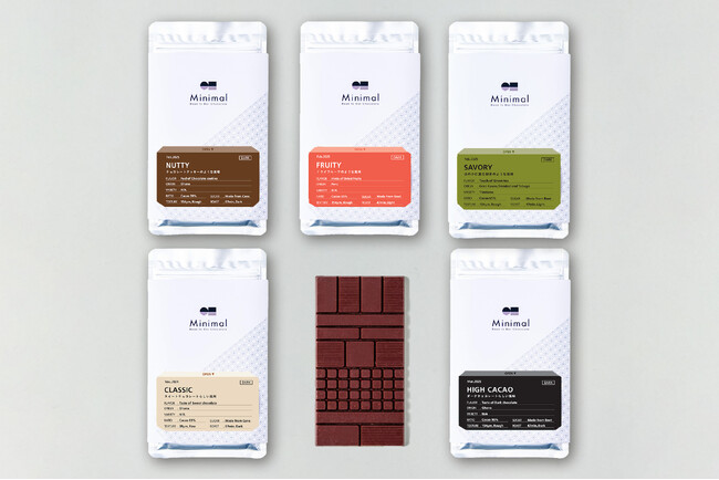 東京発のスペシャルティチョコレート専門店「Minimal」のシグニチャー板チョコレート5種がシングルオリジン（単一産地）でリニューアル！