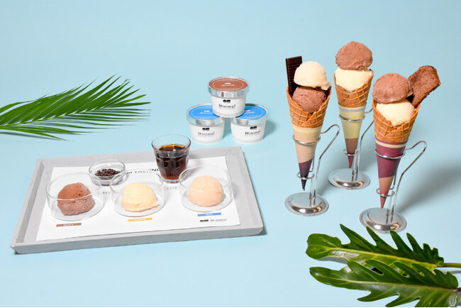 Minimal、夏季限定6つのアイスメニューが登場！濃厚なのに軽やかに楽しめるチョコレートアイスや希少なカカオの果肉「パルプ」のソルベ、食べ比べセットも。