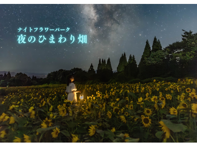 【大分・久住高原】平地マイナス5℃の避暑地！くじゅう花公園『ナイトフラワーパークSummer』が8月7日(金)より開催！5万株のひまわり×初ライトアップの「グリーンコキア」が登場