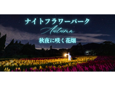 【大分・久住高原】標高850m、秋の夜空と満天の星が彩る「ナイトフラワーパークAutumn ～秋夜に咲く花畑～」を10月限定5日間で開催！