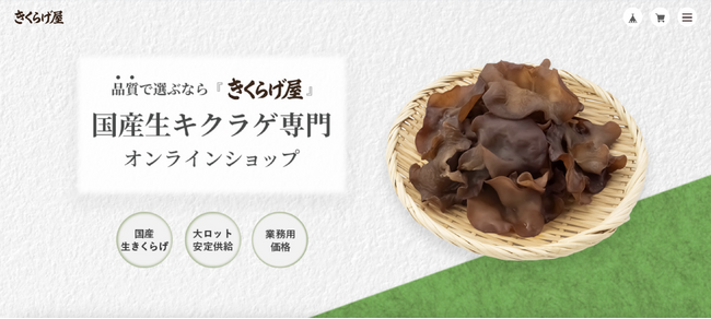 【クールコネクト】国産生きくらげ専門ECサイト「きくらげ屋」サービス開始のお知らせ