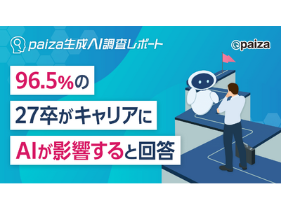 96.5%の27卒学生がキャリアにAIが影響すると回答！76.4％は企業選びにもAIへの取り組みを重視。【paiza生成AI調査レポート】