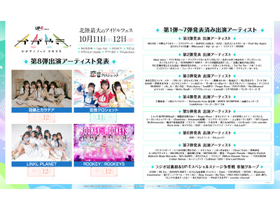 北陸最大のアイドルフェス「UP-T presents かがやきフェス2025」第8弾出演アーティスト発表...