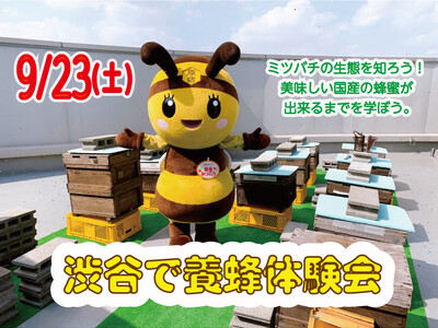 渋谷で養蜂体験見学会！ミツバチの生態を知ろう。子供達と美味しい国産の蜂蜜が出来るまでを学ぶ。