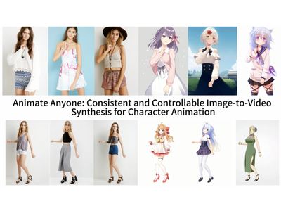 画像キャラクターを動かせるAnimate Anyoneの技術を、AIタレントエージェンシーに組み込みます