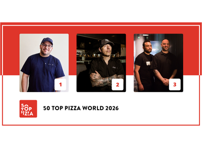 50 TOP PIZZA WORLD 2026 �ɂă����h���̃~�P�[���E�p�X�J���b��������uNapoli on the Road�v��2026�N�̐��E�x�X�g�s�b�c�F���A�ɑI�o�I