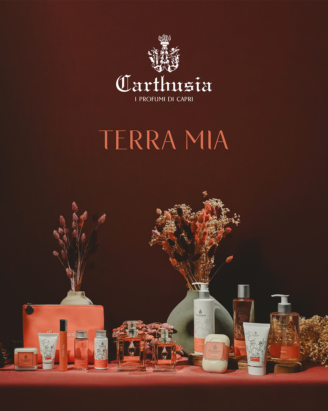 伊・カプリ発フレグランスブランド＜Carthusia＞から秋冬に支持を集めるフレグランス「TERRA MIA / テッラミア」、トラベルキット＆ボディケアコレクションがフルラインで登場！