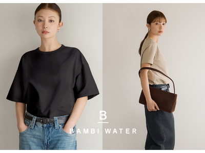 【BAMBI WATER】カップ一体型だから1枚で驚くほどラク。この夏を"24時間快適に過ごす"新作Tシャツが仲間入り！7月17日より順次発売開始！