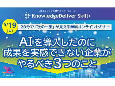 AI導入でも「成果を実感できない」―広がる“AI活用の格差”を解消する新モデルをデジタル・ナレッジが発表