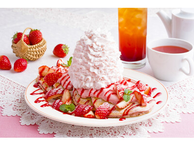 【Eggs ’n Things】苺の香りに包まれる春色メニューが新登場！「ストロベリークリームパンケーキ」「メープルベーコンのエグスンベネディクト」2月27日（金）～ 3月19日（木）