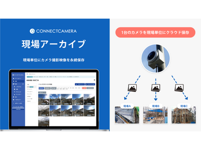 コネクトカメラ、撮影画像を現場単位に永続保存できる「現場アーカイブ」機能の提供開始