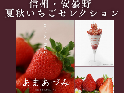【新宿高野×銀座NAGANO×安曇野市】 信州・安曇野 夏秋いちごセレクションを6/4に開催