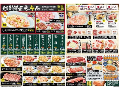 《東北発、関東初！》「ホルモン食堂食樂 聖蹟桜ヶ丘店」12月13日(水)OPEN