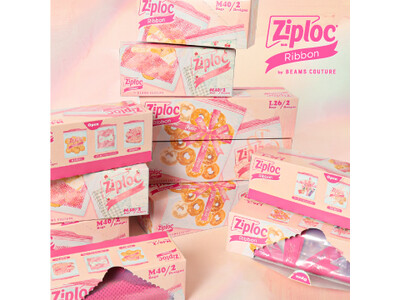 〈BEAMS COUTURE〉がデザイン監修したZiploc(R) の新商品『Ziploc(R)デザインバッグ リボン』を販売します。