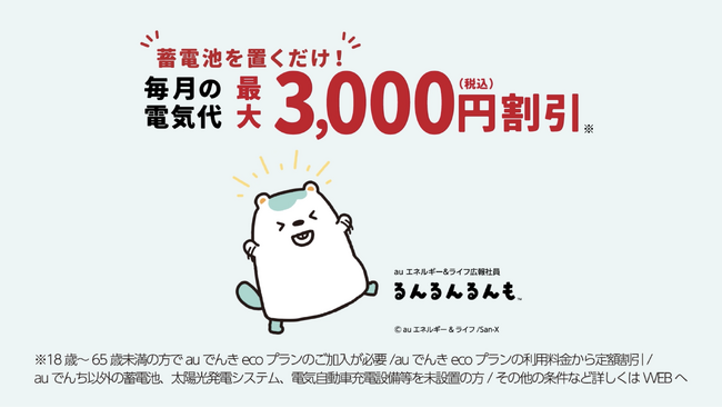 “電気を賢く使う暮らし”を「るんるんるんも」で親しみやすく表現　　　『auでんち』プロモーション動画を公開