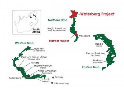 南アフリカ共和国ウォーターバーグ白金族プロジェクト、契約者としての地位の一部譲渡に向け日本企業と排他的交渉へ
