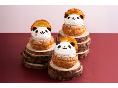 【椿屋珈琲・ダッキーダック】魅力たっぷり！「小倉ホイップのパンダシュークリーム」が誕生！