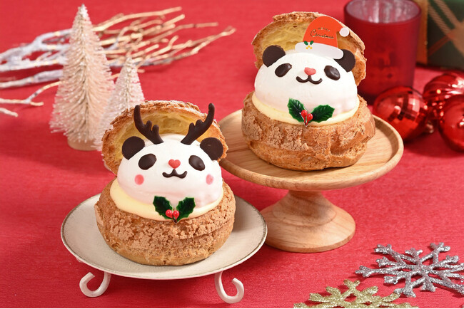 【椿屋珈琲・ダッキーダック】可愛らしいパンダがトナカイとサンタに大変身!